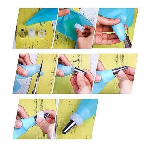 Zestaw do dekoracji ciasta (tylki cukiernicze) 36 szt.