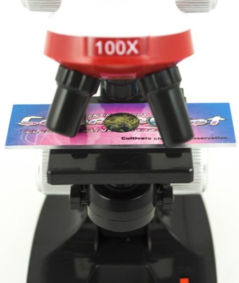 Mikroskop szkolny edukacyjny naukowy 1200x akcesoria