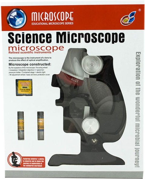 Mikroskop szkolny edukacyjny naukowy 1200x akcesoria
