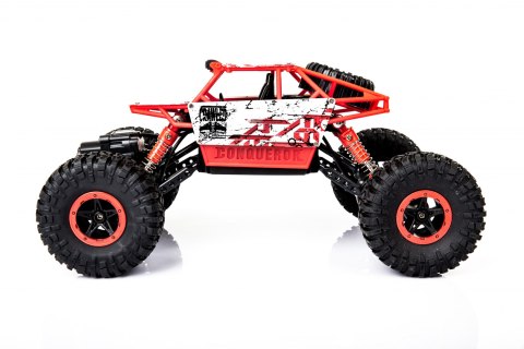 Samochód zdalnie sterowany na pilota RC Rock Crawler HB 2,4GHz 1:18 czerwony