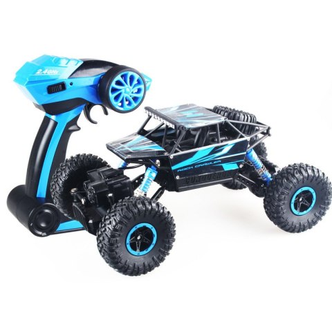 Samochód zdalnie sterowany na pilota RC Rock Crawler HB 2,4GHz 1:18 niebieski