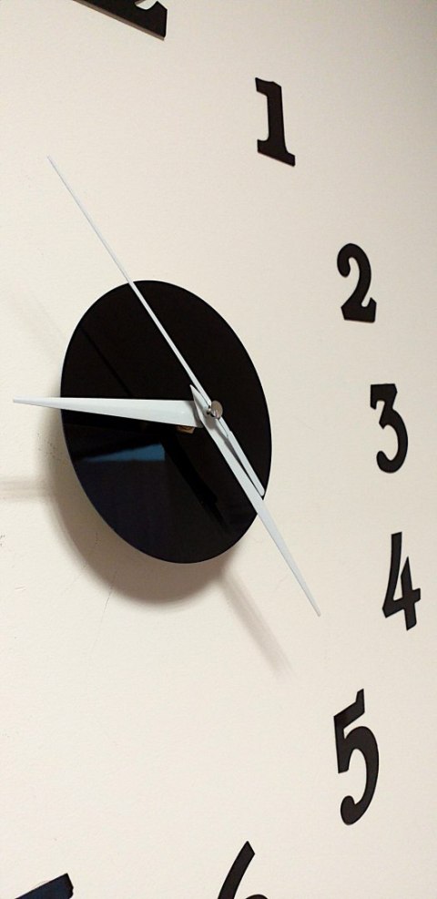 Zegar Ścienny naklejany DIY regulowany nowoczesny czarny 12 godzin