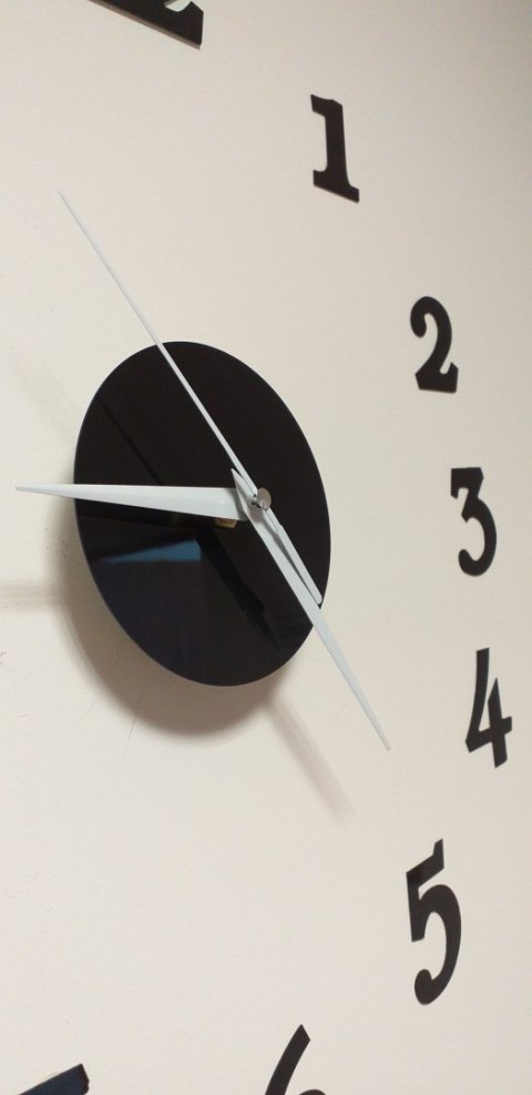 Zegar Ścienny naklejany DIY regulowany nowoczesny czarny 12 godzin