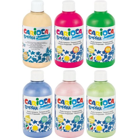Farba tempera Carioca 500ml neon zielona