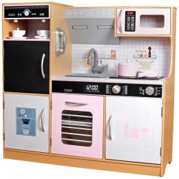 KUCHNIA DREWNIANA DLA DZIECI PODŚWIETLANE PALNIKI 87x30x83,5CM WOODEN