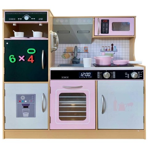 KUCHNIA DREWNIANA DLA DZIECI PODŚWIETLANE PALNIKI 87x30x83,5CM WOODEN