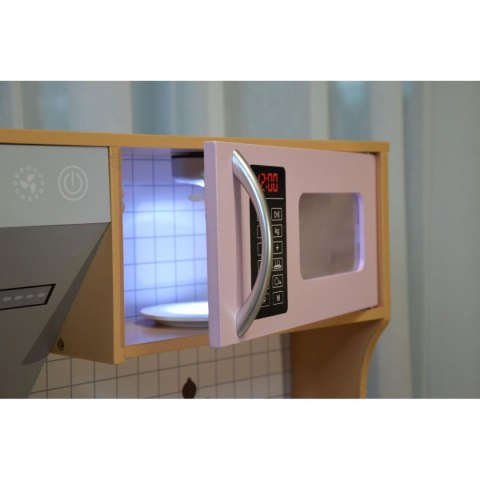 KUCHNIA DREWNIANA DLA DZIECI PODŚWIETLANE PALNIKI 87x30x83,5CM WOODEN