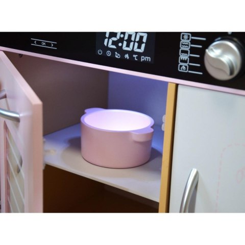 KUCHNIA DREWNIANA DLA DZIECI PODŚWIETLANE PALNIKI 87x30x83,5CM WOODEN