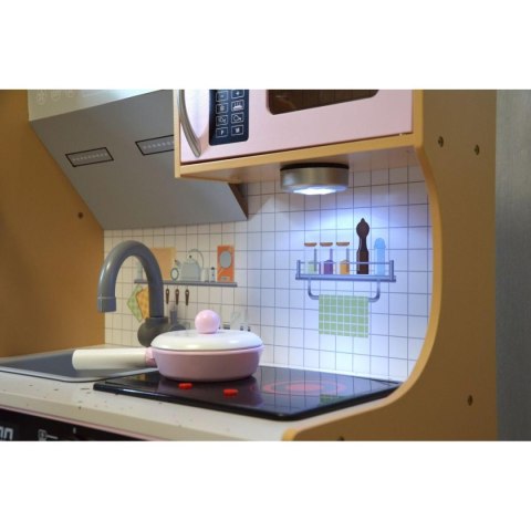 KUCHNIA DREWNIANA DLA DZIECI PODŚWIETLANE PALNIKI 87x30x83,5CM WOODEN