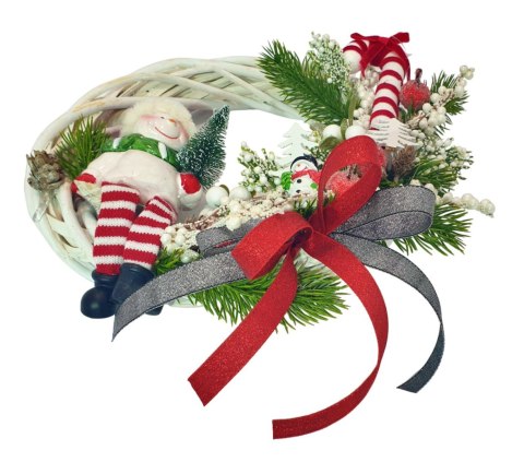 STROIK ŚWIĄTECZNY DEKORACJA WIANEK NA ŚCIANĘ STÓŁ DRZWI 28cm