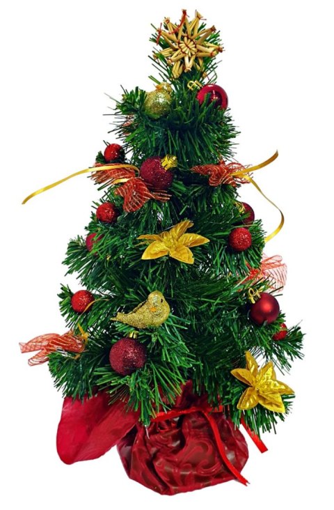 GOTOWA MINI CHOINKA UBRANA ŚWIĄTECZNA DEKORACJA 40cm