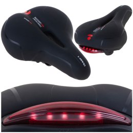 Siodełko rowerowe RALLEX sportowe wygodne pianka elastyczna lampka LED