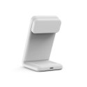 Crong MagSpot Pivot Stand - Ładowarka bezprzewodowa 3w1 z MagSafe do iPhone, Apple Watch i AirPods (biały)
