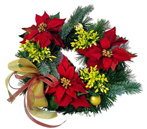 STROIK ŚWIĄTECZNY CZERWONY GWIAZDA BETLEJEMSKA 38cm