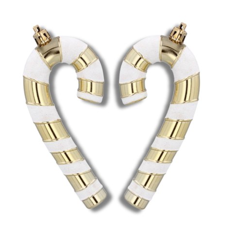 Złote Ozdoby Choinkowe 9cm, Komplet 4 szt. - CUKIERKOWA LASKA