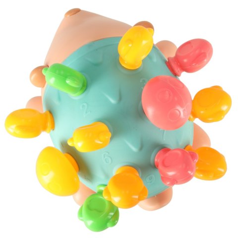 Jeżyk sensoryczny edukacyjny montessori wyjmowane kolce niebieski