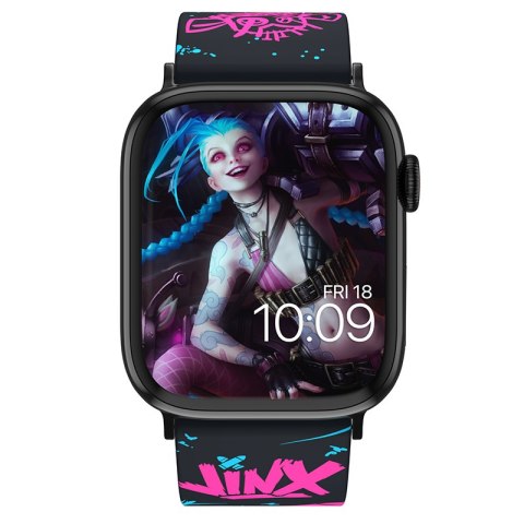 League of Legends - Pasek do Apple Watch 38/40/41/42/44/45/49 mm (Jinx Graffiti)