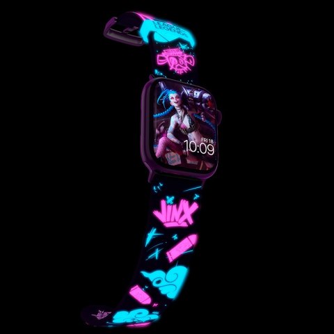 League of Legends - Pasek do Apple Watch 38/40/41/42/44/45/49 mm (Jinx Graffiti)