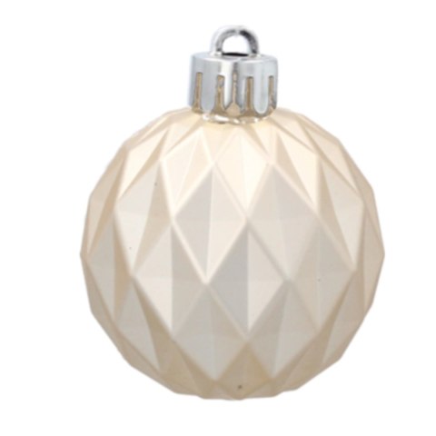 Zestaw 16 Eleganckich Bombek Kamai Christmas Decoration® o Średnicy 4 cm - Kolor Szampański