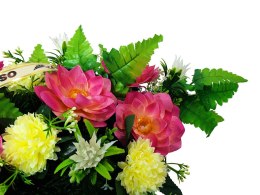 WIĄZANKA NA POGRZEB KWIATY NA GRÓB + WŁASNY NAPIS NA SZARFIE