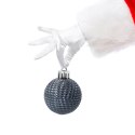 Zestaw 16 Eleganckich Bombek Kamai Christmas Decoration® o Średnicy 4 cm - Kolor Antracyt