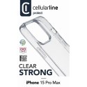 Cellularline Clear Strong - Etui iPhone 15 Pro Max z ochroną antybakteryjną (przezroczysty)