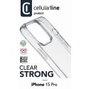 Cellularline Clear Strong - Etui iPhone 15 Pro z ochroną antybakteryjną (przezroczysty)