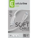 Cellularline Soft Cable - Kabel USB-A do Lightning certyfikat MFi 1.2 m (szary)