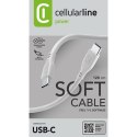Cellularline Soft Cable - Kabel USB-C do USB-C 1.2 m (szary)