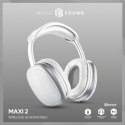 Music Sound MAXI2 - Bezprzewodowe słuchawki nauszne Bluetooth V5.0 (biały)