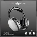 Music Sound MAXI2 - Bezprzewodowe słuchawki nauszne Bluetooth V5.0 (czarny)