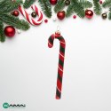 Eleganckie Ozdoby Świąteczne "Czerwono-Zielona Laseczka Cukrowa" z Szkła od Kamai Christmas Decoration