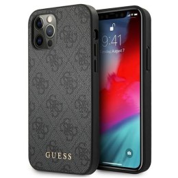 Guess 4G Metal Gold Logo - Etui iPhone 12 Pro Max (szary)
