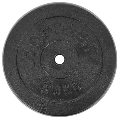 OBCIĄŻENIE ŻELIWNE CZARNE 20 KG SPORTOP fi26,5