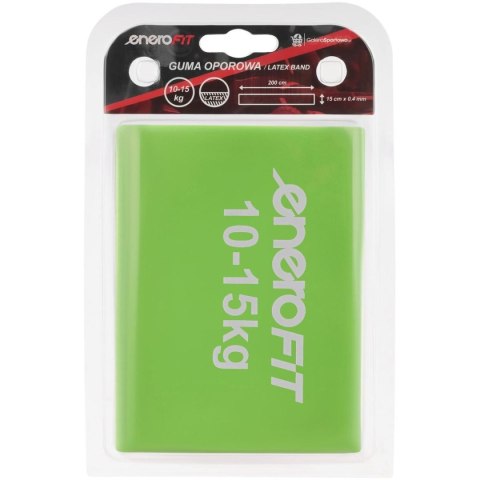 TAŚMA TRENINGOWA GUMA OPOROWA DO ĆWICZEŃ 200x15cm 0,40mm 10-15 kg ZIELONA