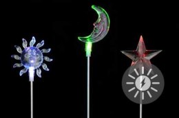 Lampki solarne 3 sztuki, kolorowe LED, zestaw