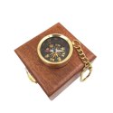 Brelok Kompas w pudełku drewnianym - NI023A