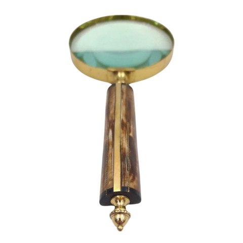 Lupa w oprawie mosiężnej z kościaną rączką - MFM