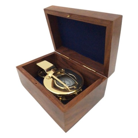 Mosiężny kompas dla inżyniera w pudełku drewnianym - CA32/2.5