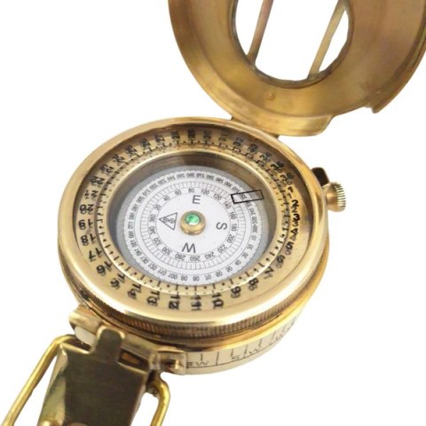 Mosiężny kompas dla inżyniera w pudełku drewnianym - CA32/2.5