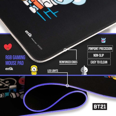BT21 - Mata gamingowa / na biurko LED XXL (90 x 40 cm)