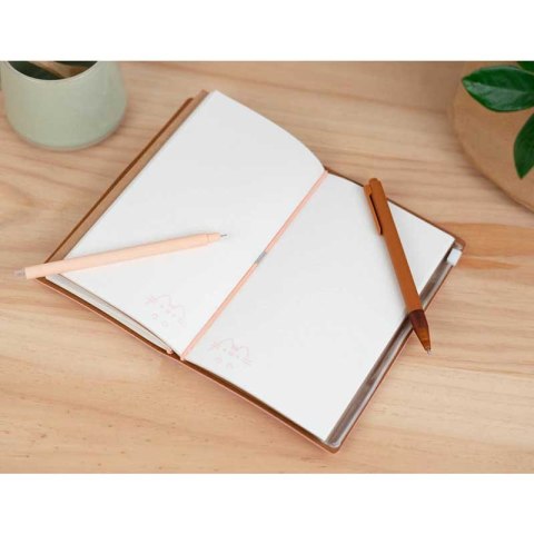 Pusheen - Skórzany notatnik podróżny B6 (Różowy)