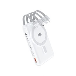 WEKOME WP-12 Tint Series - Power bank indukcyjny 10000 mAh MagSafe z wbudowanym kablem USB-C / Lightning / Micro USB / USB-A (Bi