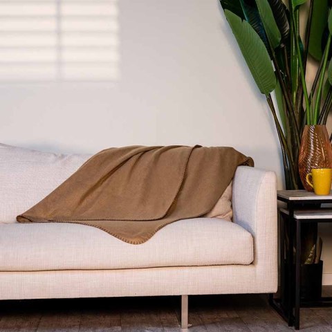 Koc polarowy 170x130 cm (brązowy)