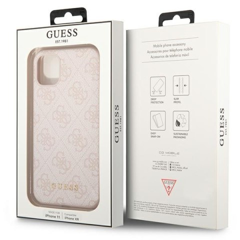 Guess 4G Metal Gold Logo - Etui iPhone 11 (różowy)