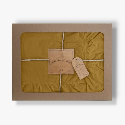 Pościel bawełniana ECRU OLIVE/220x200(P) STONEWASHED