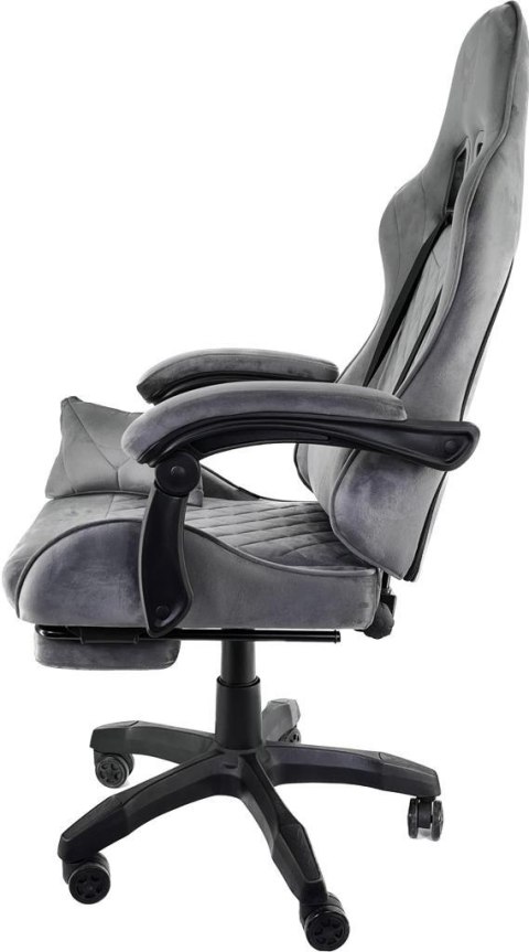 Fotel obrotowy gamingowy HERO ENZO GREY ALCANTARA