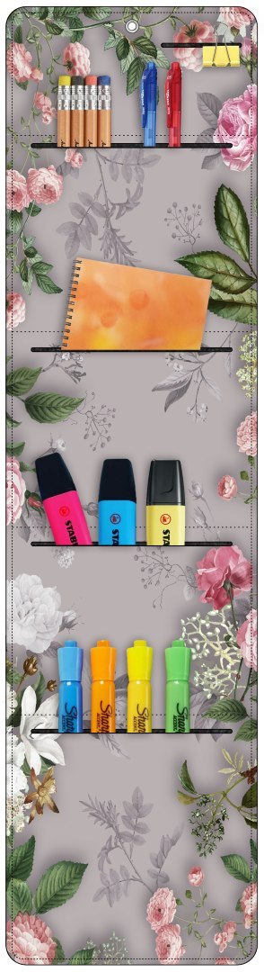 Organizer ścienny MELANIE GREY 25x95 cm