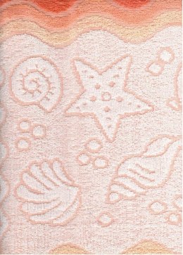 Ręcznik Flora Ocean 40x60 brzoskwiniowy bawełniany frotte 380 g/m2 Greno