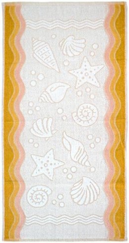 Ręcznik Flora Ocean 70x140 żółty bawełniany frotte 380 g/m2 Greno